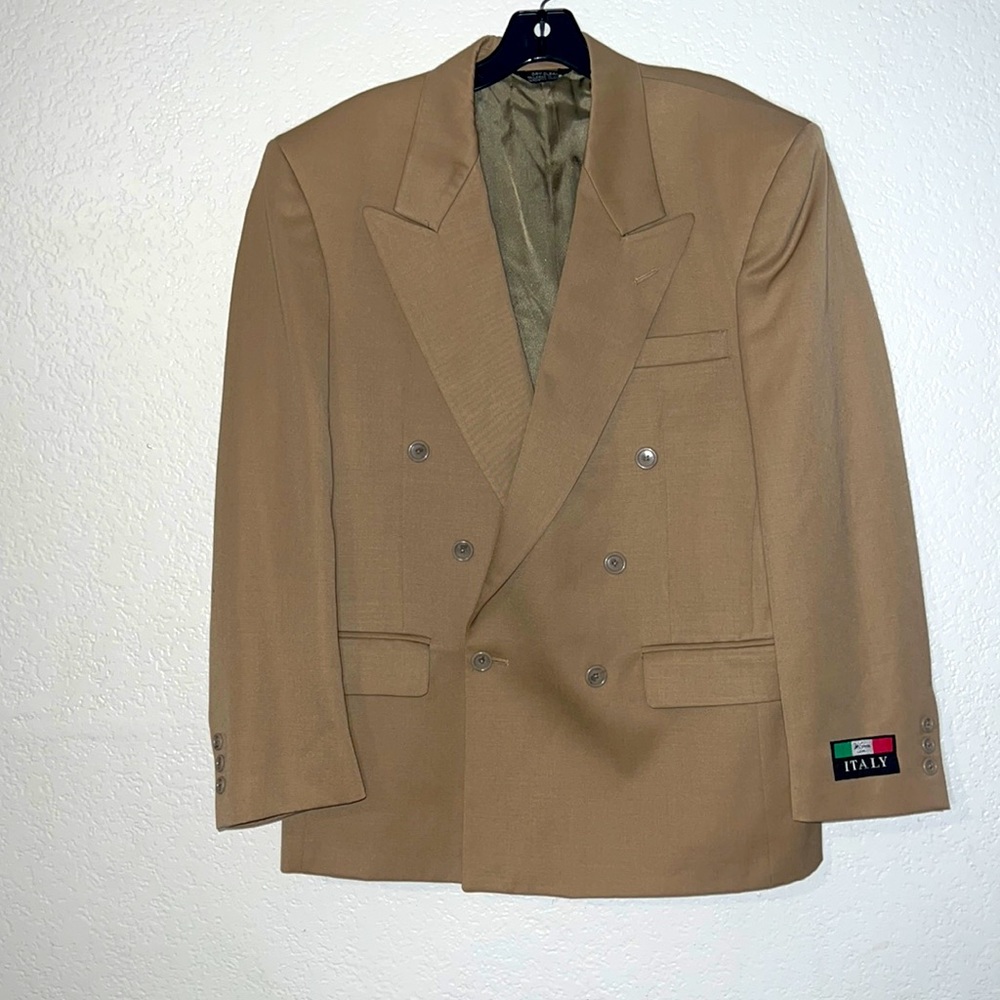 Caramel suit jacket Giorgio fellini size 40